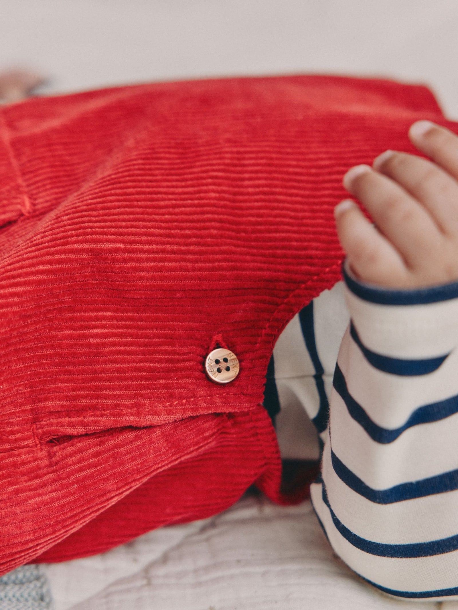 Red Cord Dungarees and Bodysuit Set (0mths-2yrs)