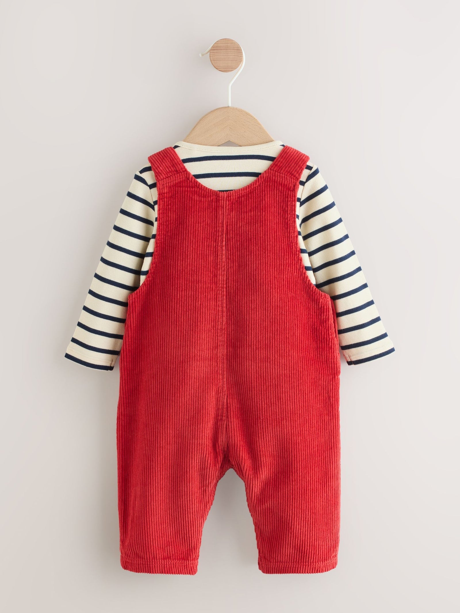 Red Cord Dungarees and Bodysuit Set (0mths-2yrs)