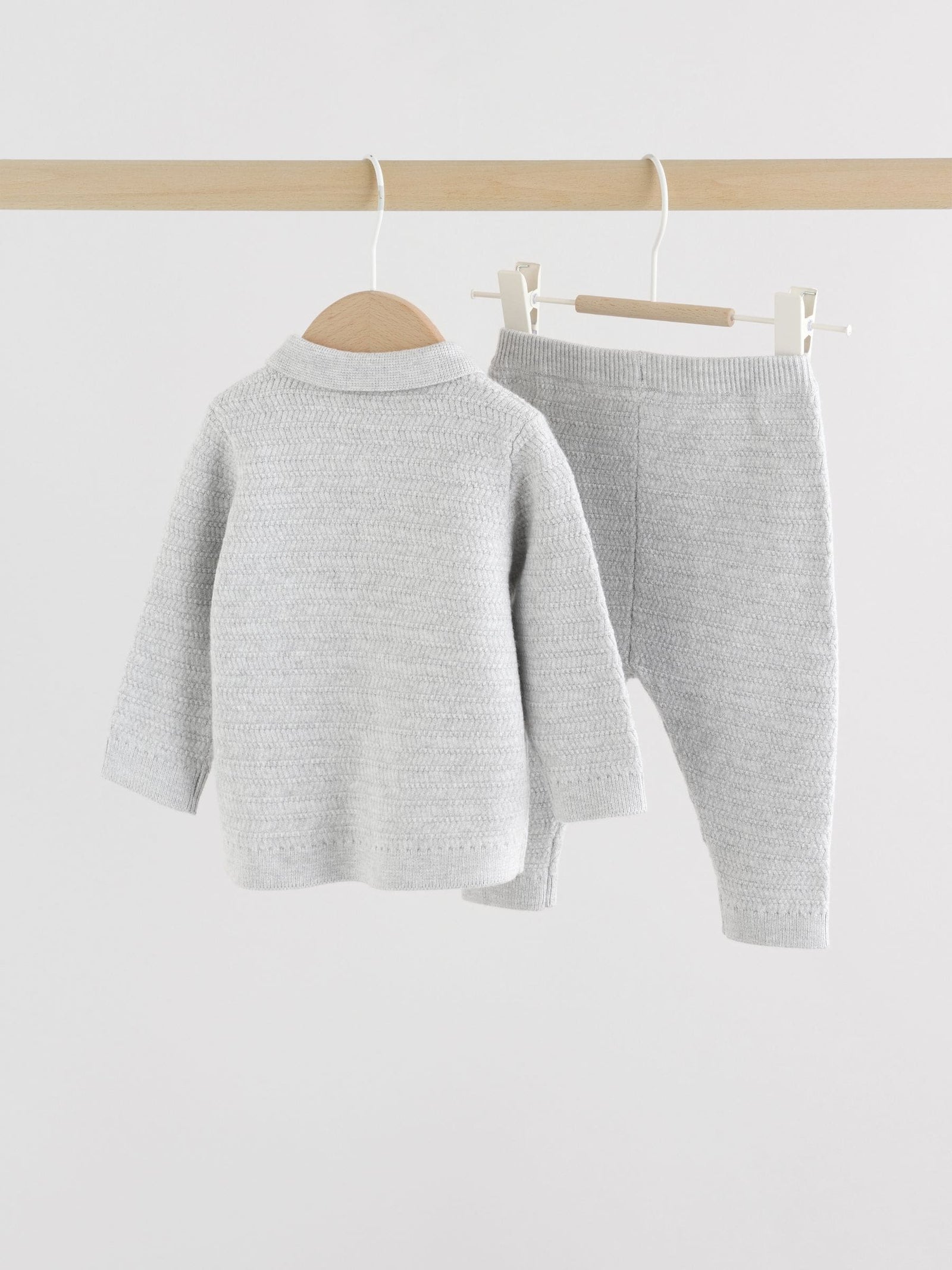 Grey Baby Knitted Jumper and Leggings Set (0mths-2yrs)