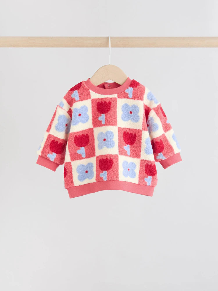 Red/ Purple Check Baby Fleece Tops and Leggings Set 2 Piece (0mths-2yrs)