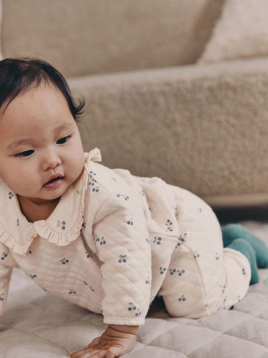 Ecru Baby Quilted Sweatshirt and Trousers Set 2 Piece (0mths-2yrs)