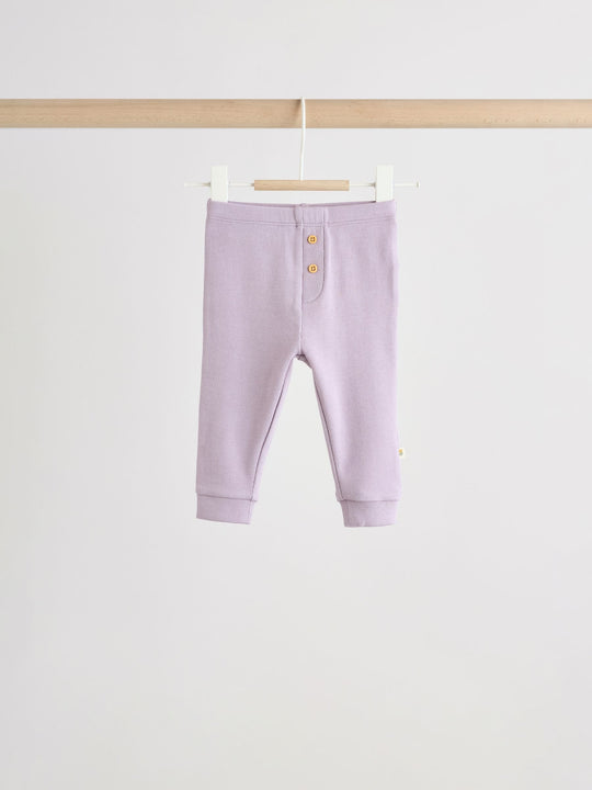 Cream/Purple Tulip Baby Fleece Tops and Leggings Set 2 Piece (0mths-2yrs)