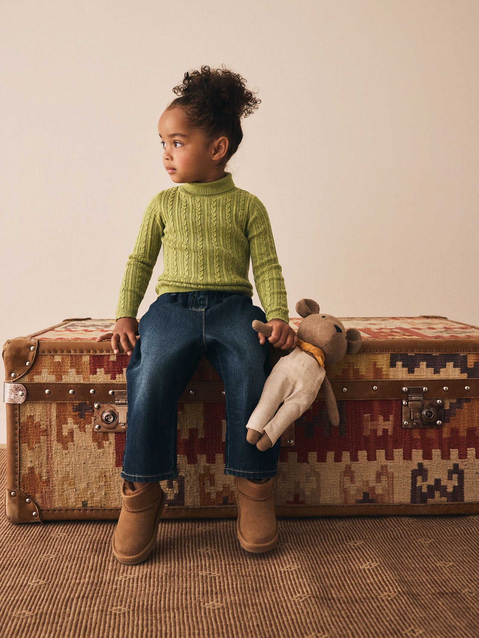 Green Roll Neck Jumper (3mths-10yrs)
