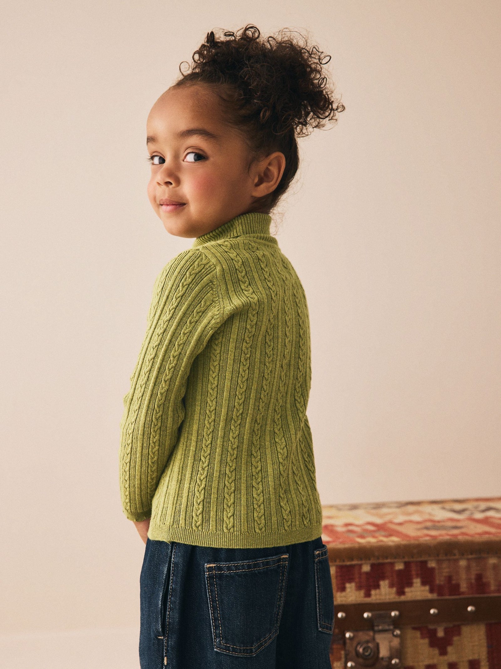 Green Roll Neck Jumper (3mths-10yrs)