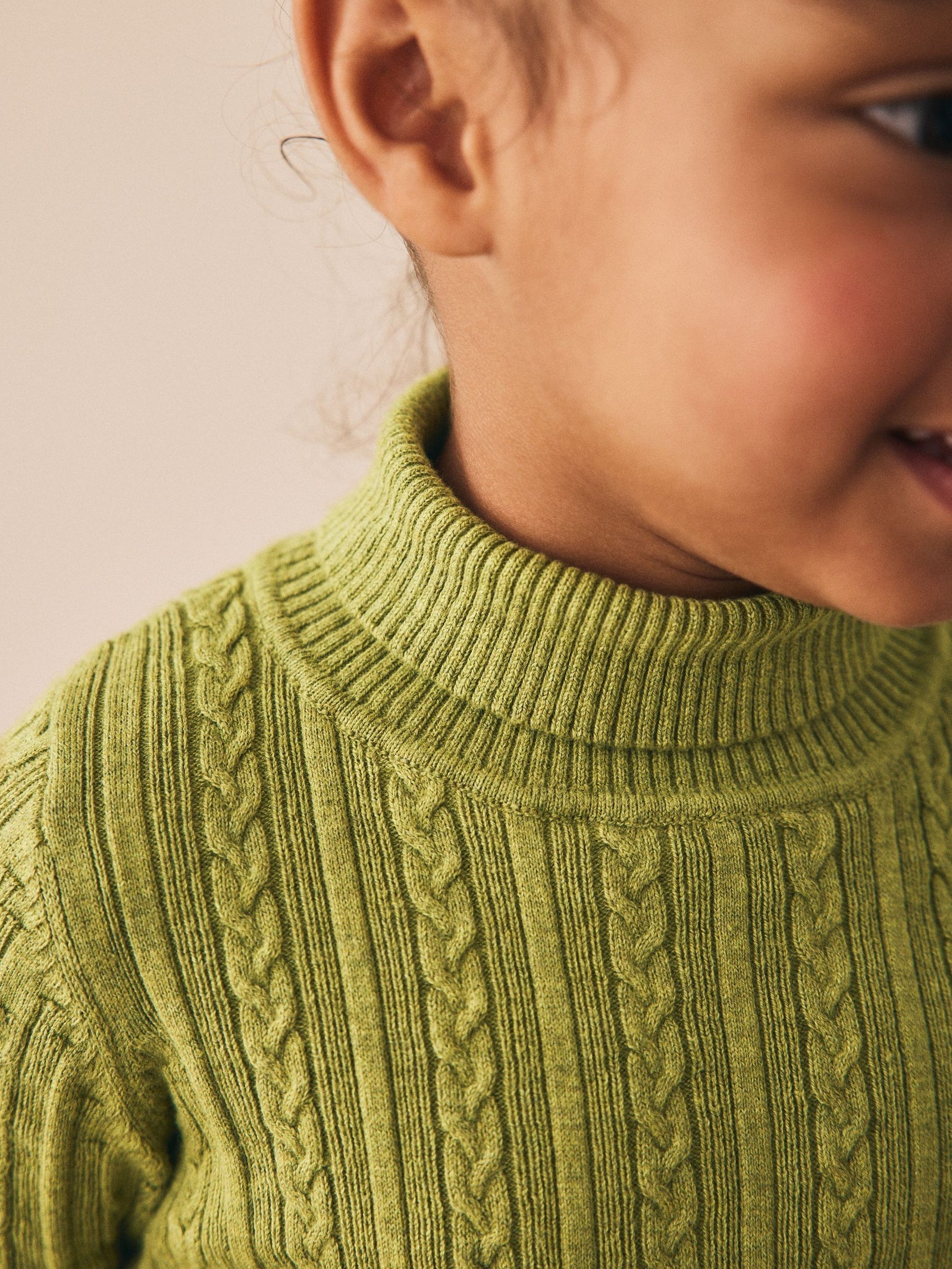 Green Roll Neck Jumper (3mths-10yrs)