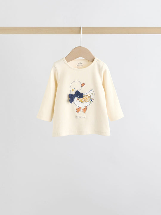 Ecru Long Sleeve Top And Leggings Set 6 Piece (0mths-3yrs)