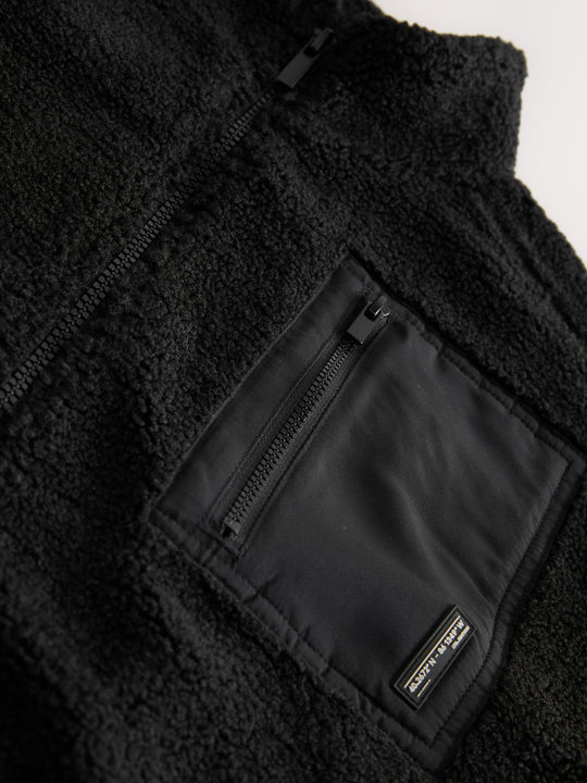 Black Zip Through Fleece (3-16yrs)