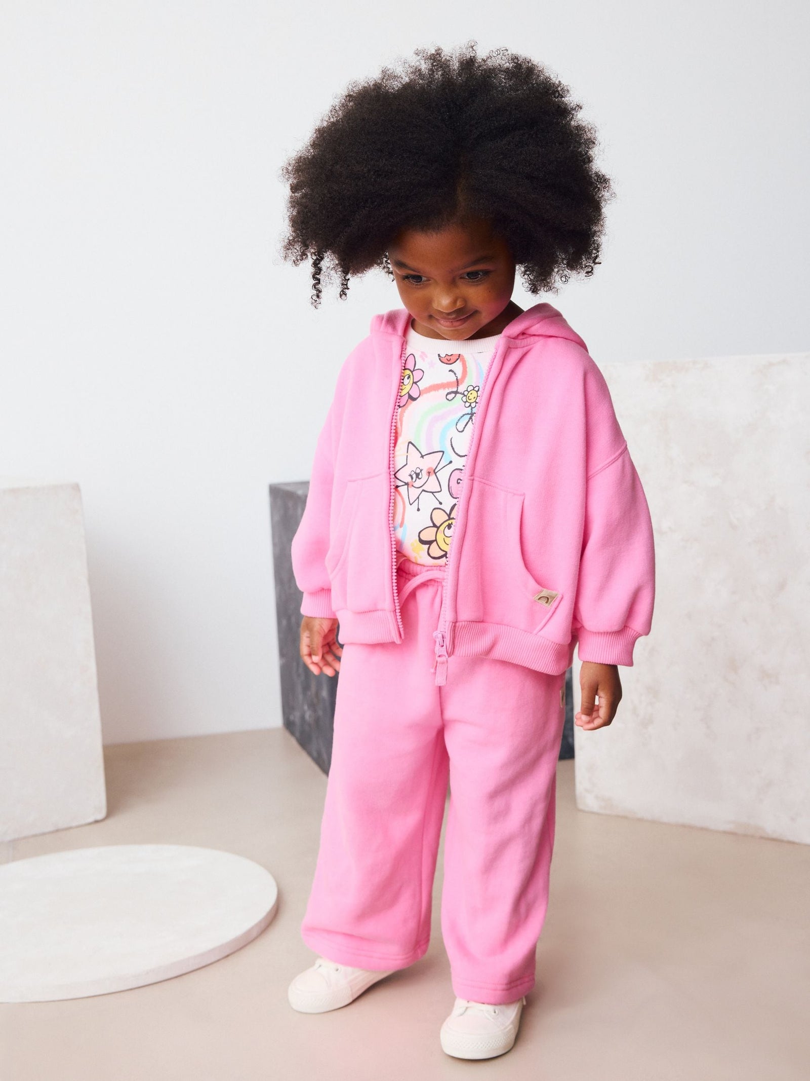 Bright Pink Wide Leg Sweat Joggers (3mths-7yrs)