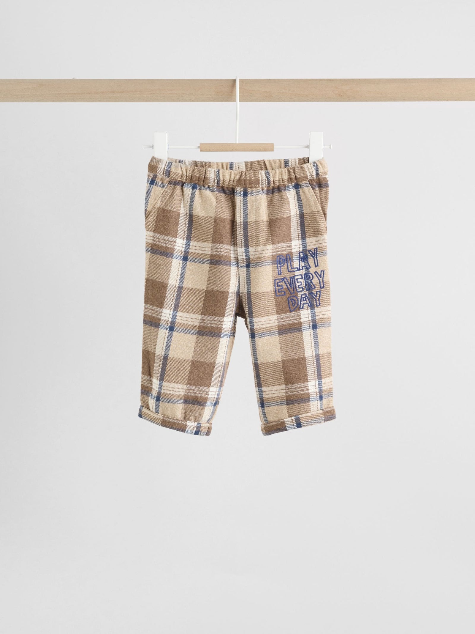 Neutral Check Baby Sweatshirt and Trousers Set (0mths-2yrs)