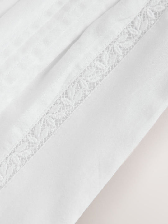 White Lace Woven Baby Romper (0mths-2yrs)