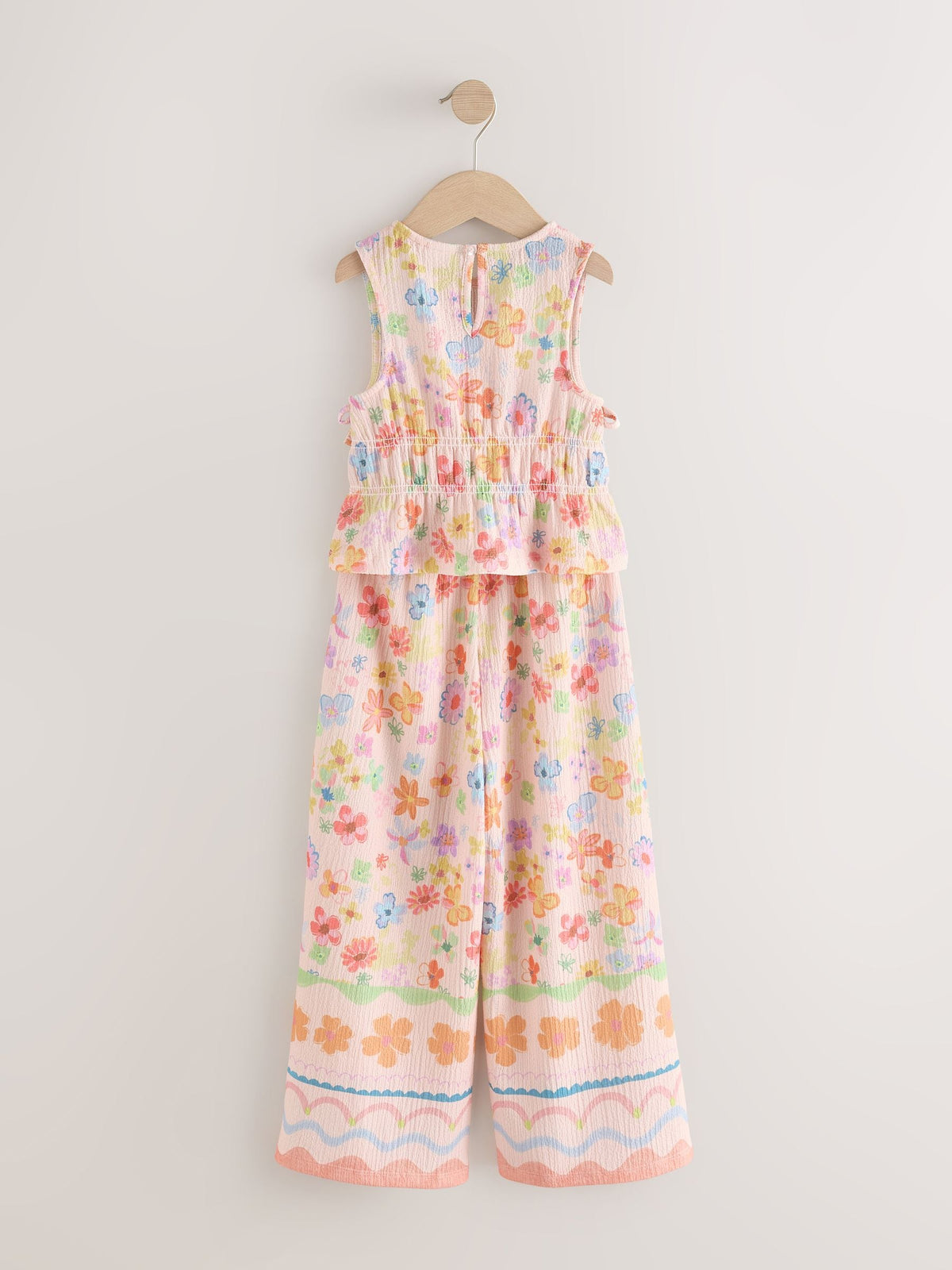 Flower Print Top And Wide Leg Trousers Set (3-16yrs)
