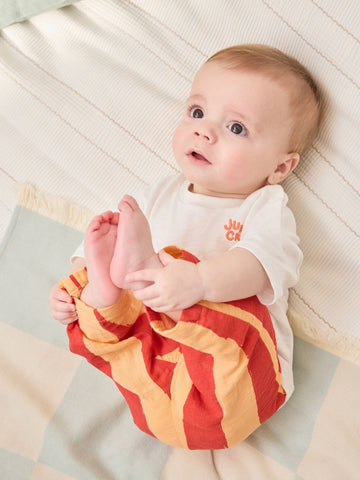 Orange Stripe Safari Animals Top & Trousers Baby Set (0mths-2yrs)