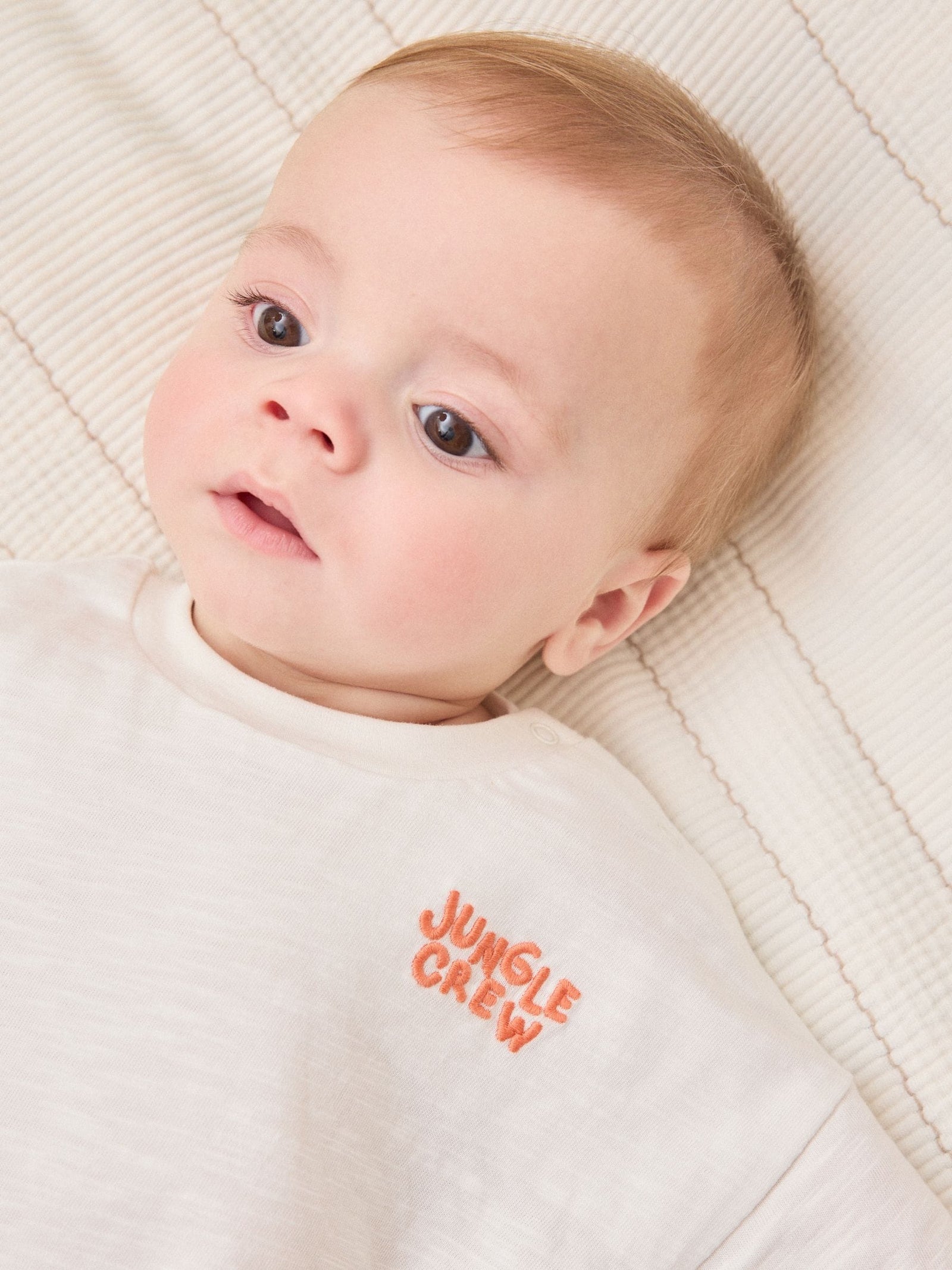 Orange Stripe Safari Animals Top & Trousers Baby Set (0mths-2yrs)