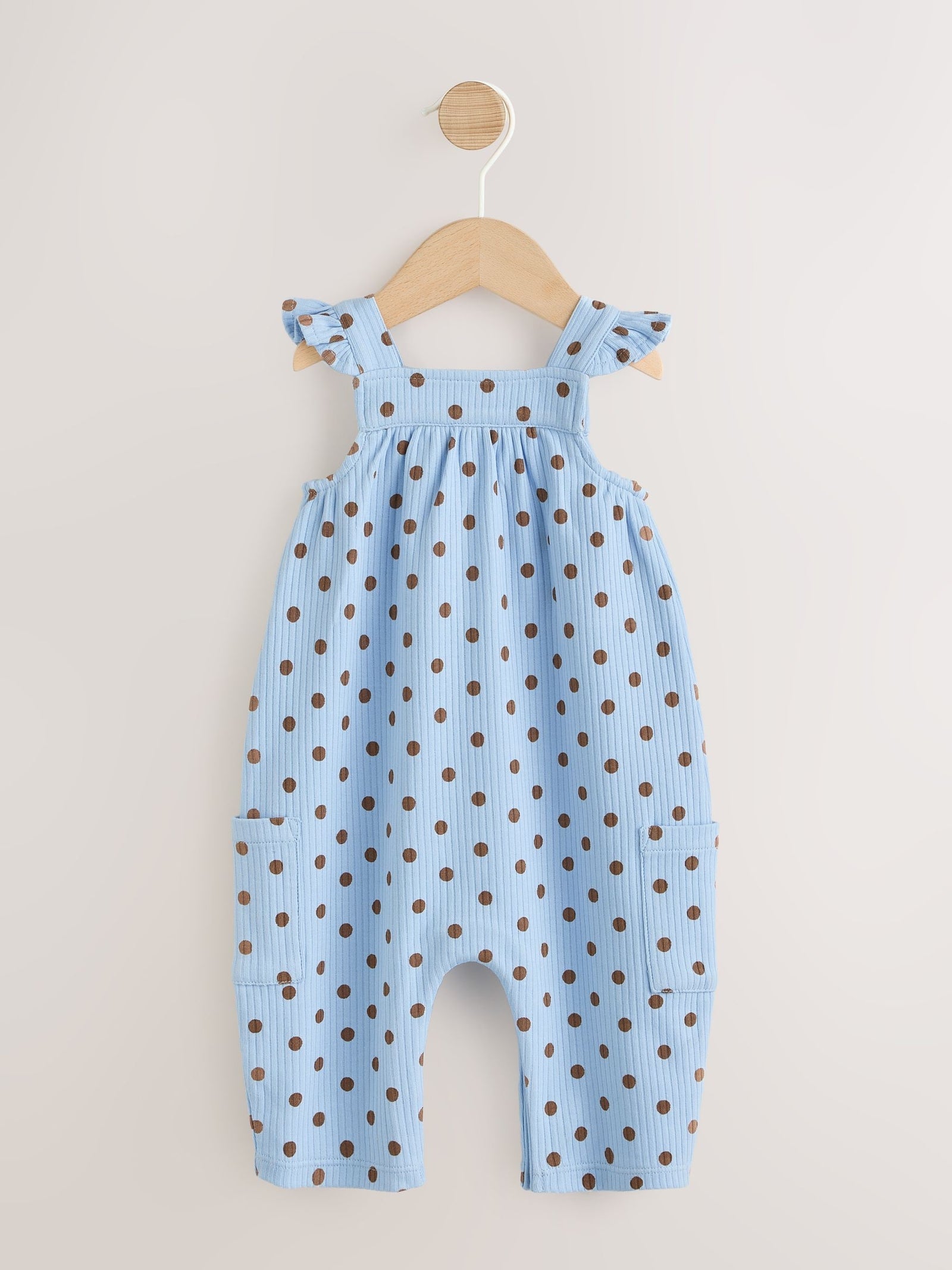Blue Spot Baby Long Leg Jersey Romper (0mths-3yrs)