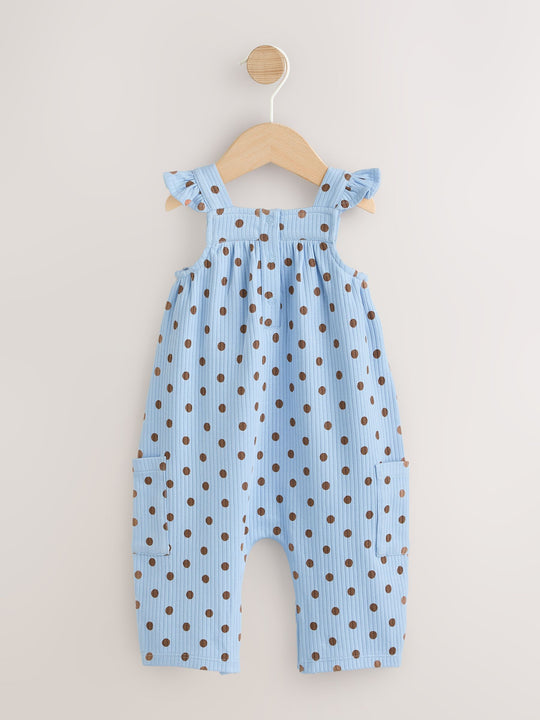 Blue Spot Baby Long Leg Jersey Romper (0mths-3yrs)