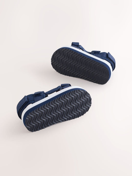 Navy Wide Fit (G) Touch Fastening Trekker Walking Sandals