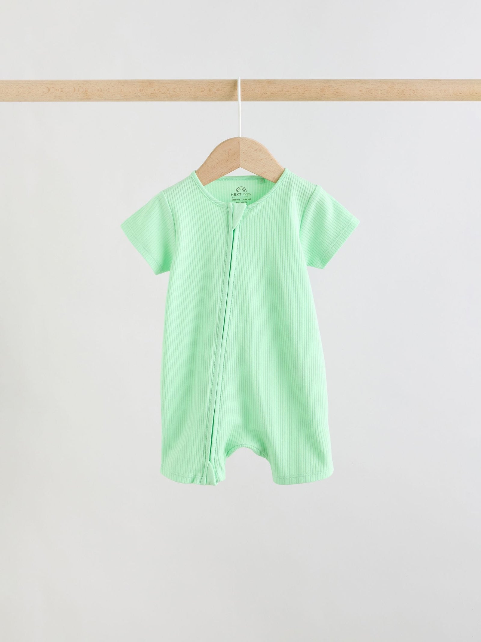 Blue Two Way Zip Baby Rompers 3 Pack (0mths-3yrs)