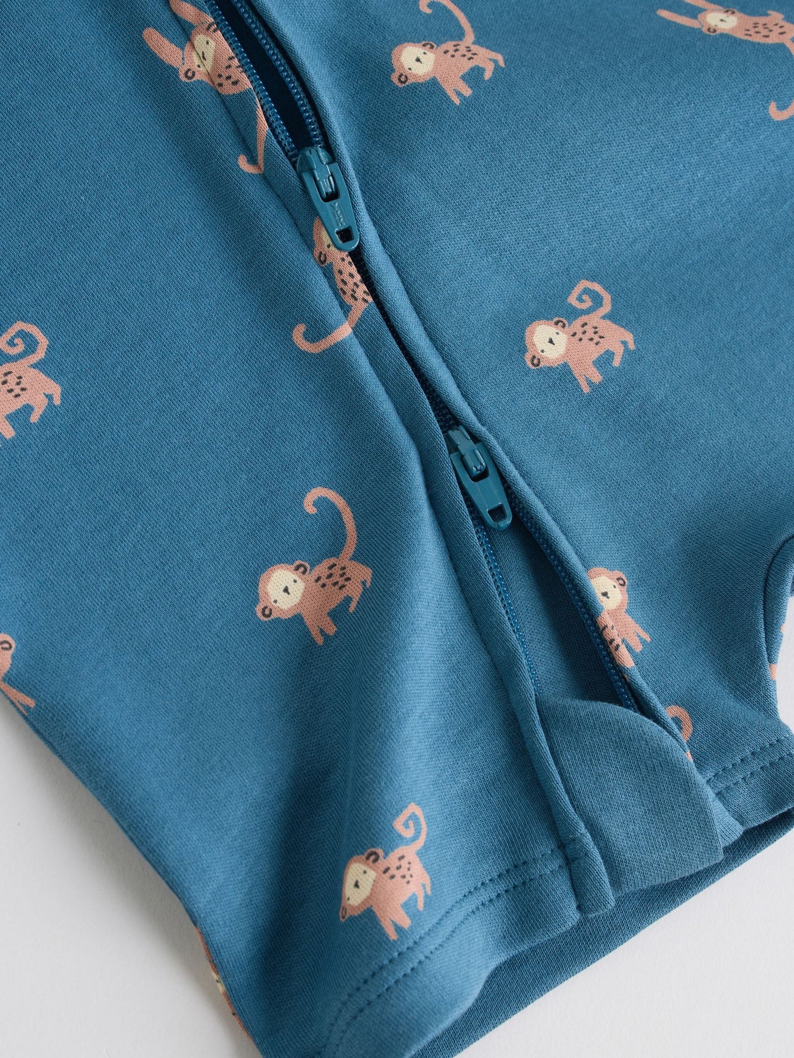 Teal Blue Two Way Zip Baby Rompers 3 Pack (0mths-3yrs)