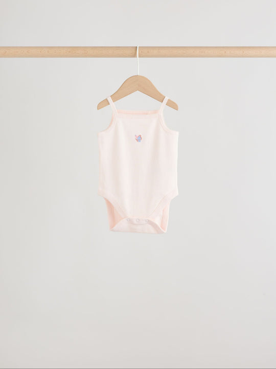 Pink Vest Baby Bodysuits 5 Pack
