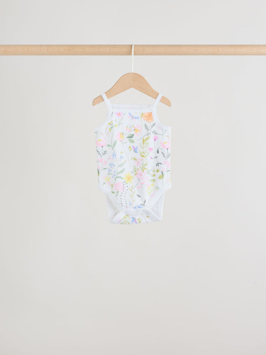 Pink Vest Baby Bodysuits 5 Pack