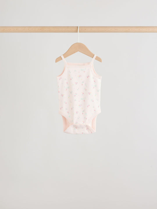 Pink Vest Baby Bodysuits 5 Pack