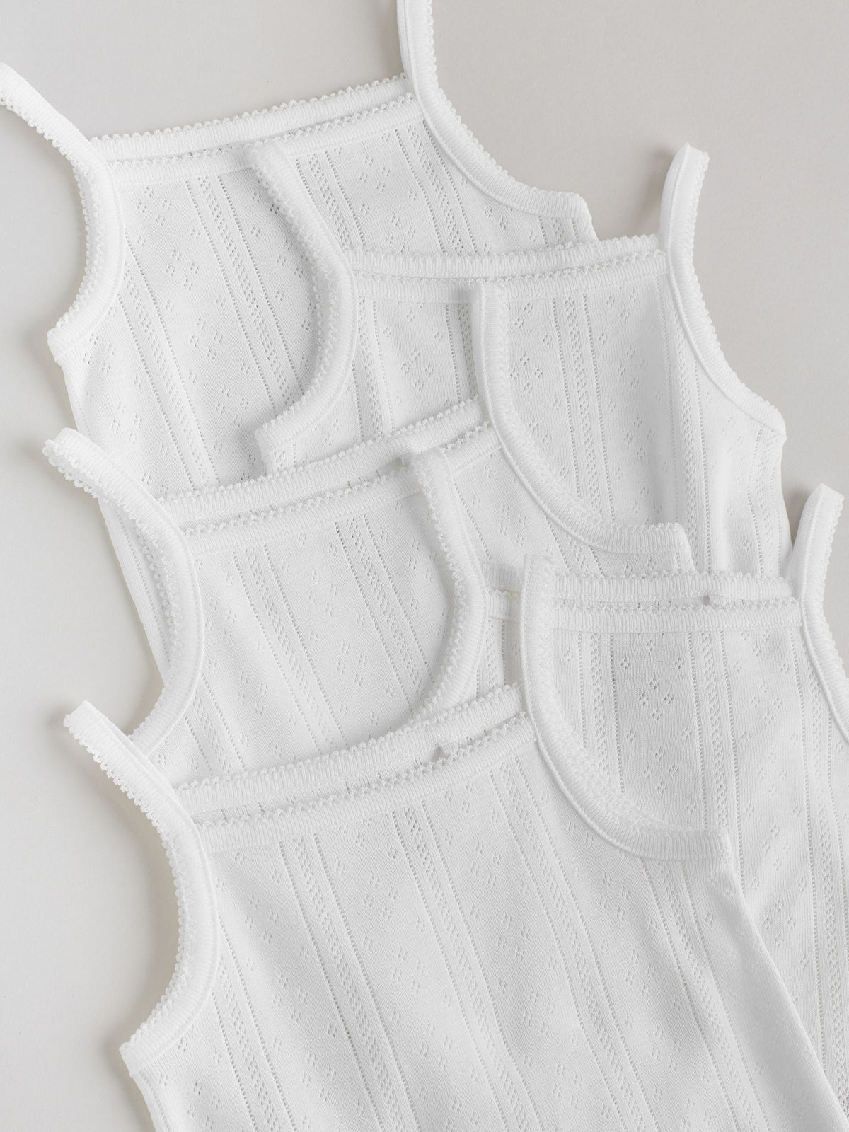 White Vest Baby Bodysuits 5 Pack