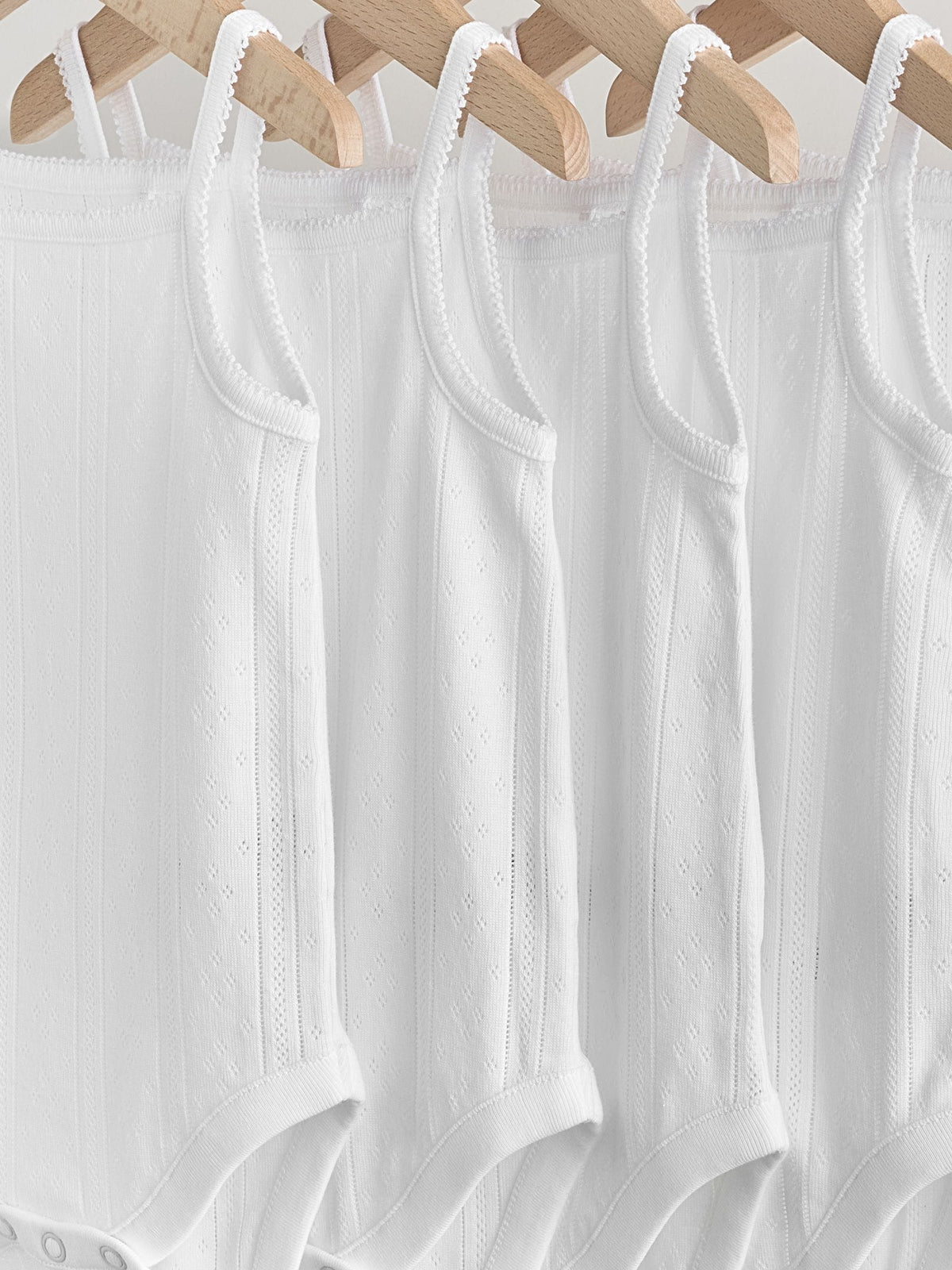 White Vest Baby Bodysuits 5 Pack