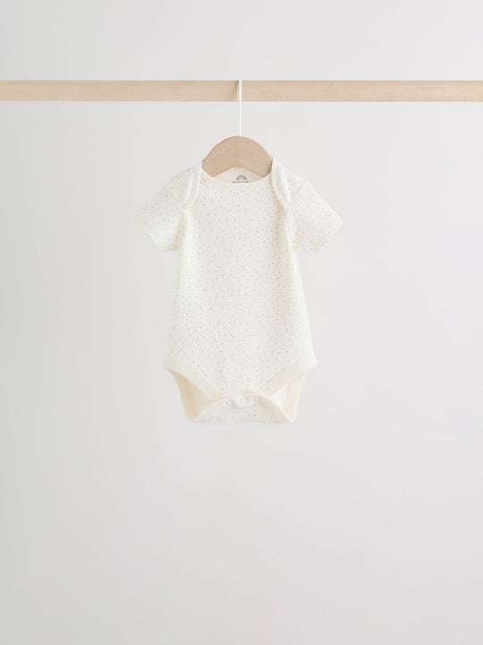 Neutral Short Sleeve Bodysuits 5 Pack