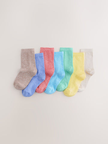 Twist Brights Cotton Rich Fine Rib Socks 7 Pack