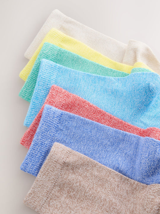 Twist Brights Cotton Rich Fine Rib Socks 7 Pack