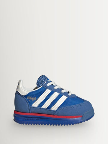 adidas Originals Blue/White SL 72 RS Elastic Laces Infant Trainers