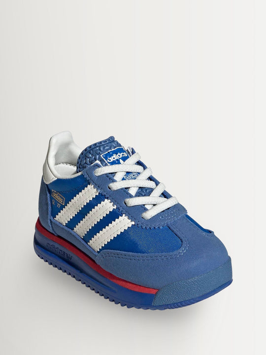 adidas Originals Blue/White SL 72 RS Elastic Laces Infant Trainers