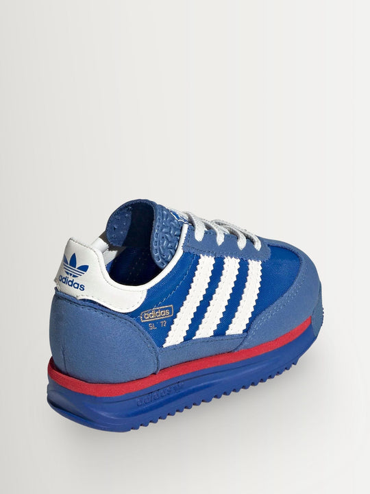 adidas Originals Blue/White SL 72 RS Elastic Laces Infant Trainers