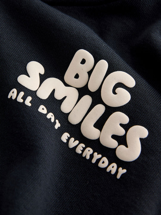 Black Big Smiles Hoodie and Shorts Set (3mths-7yrs)