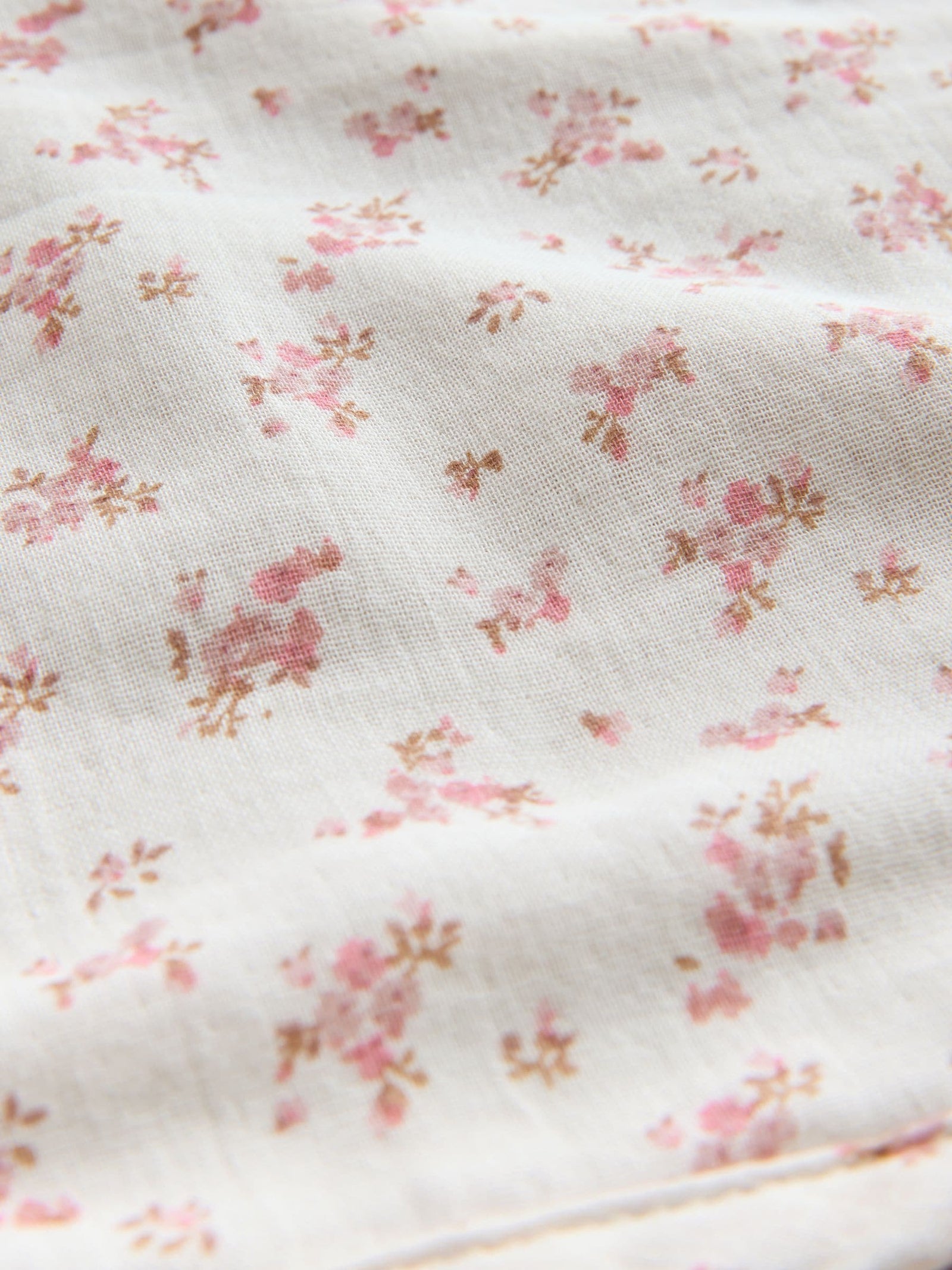 Pink Ditsy Floral Cotton Baby Muslin Blanket