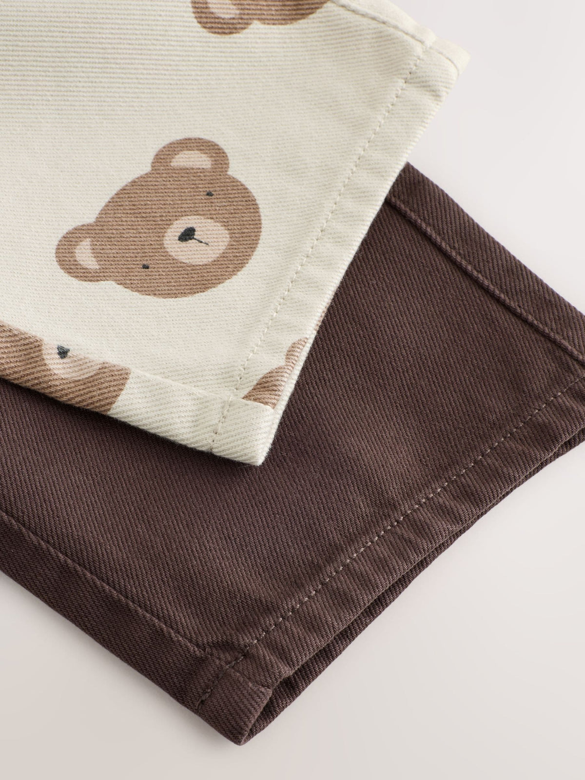 Brown Pull On Wide Leg Trousers 2 Pack (3mths-7yrs)