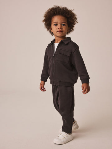 Chocolate Brown Smart Jacket Top & Trousers Set 3 Piece (3mths-7yrs)