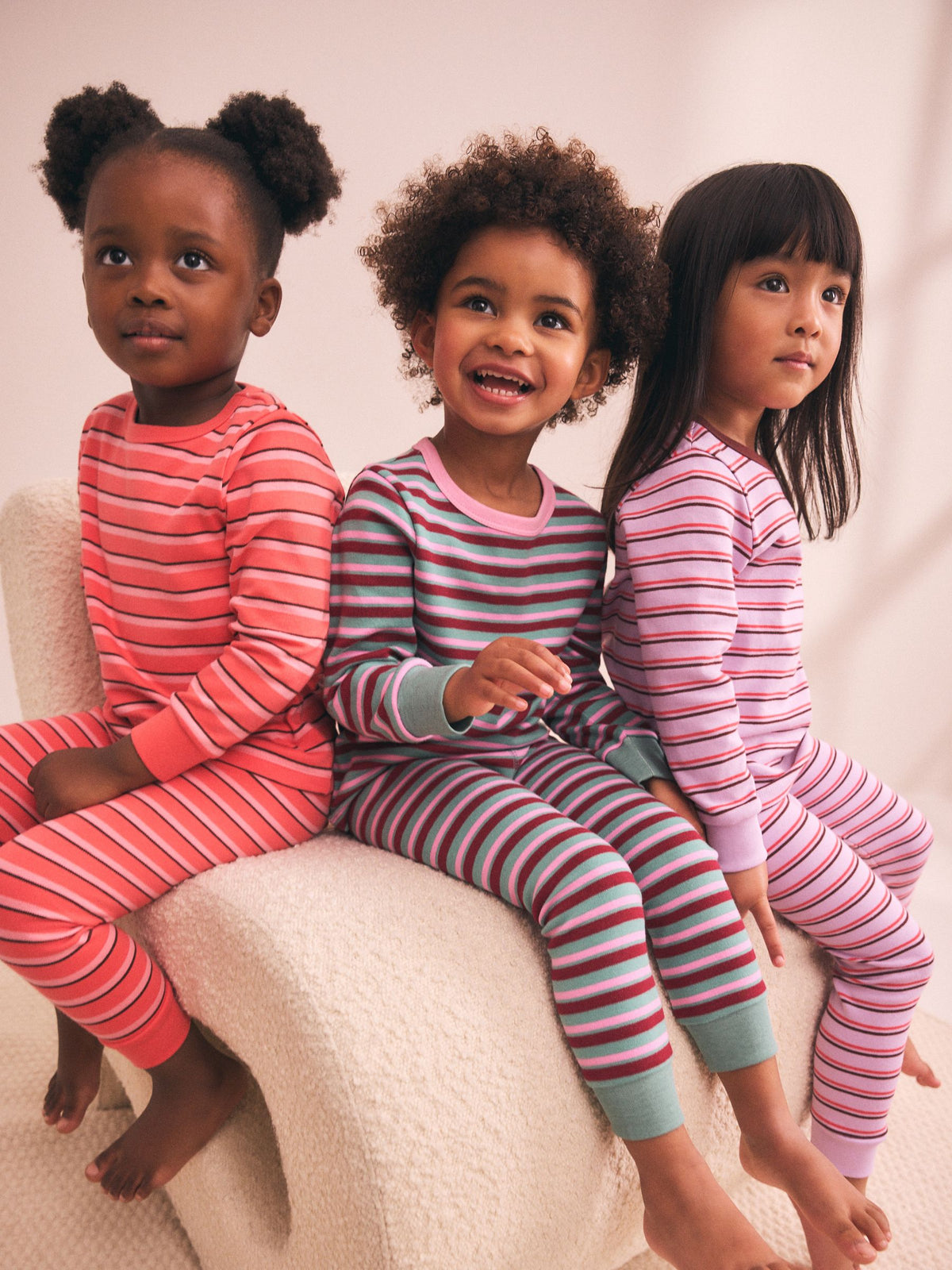 Purple/Pink Striped Snuggle Pyjamas 3 Pack (9mths-12yrs)
