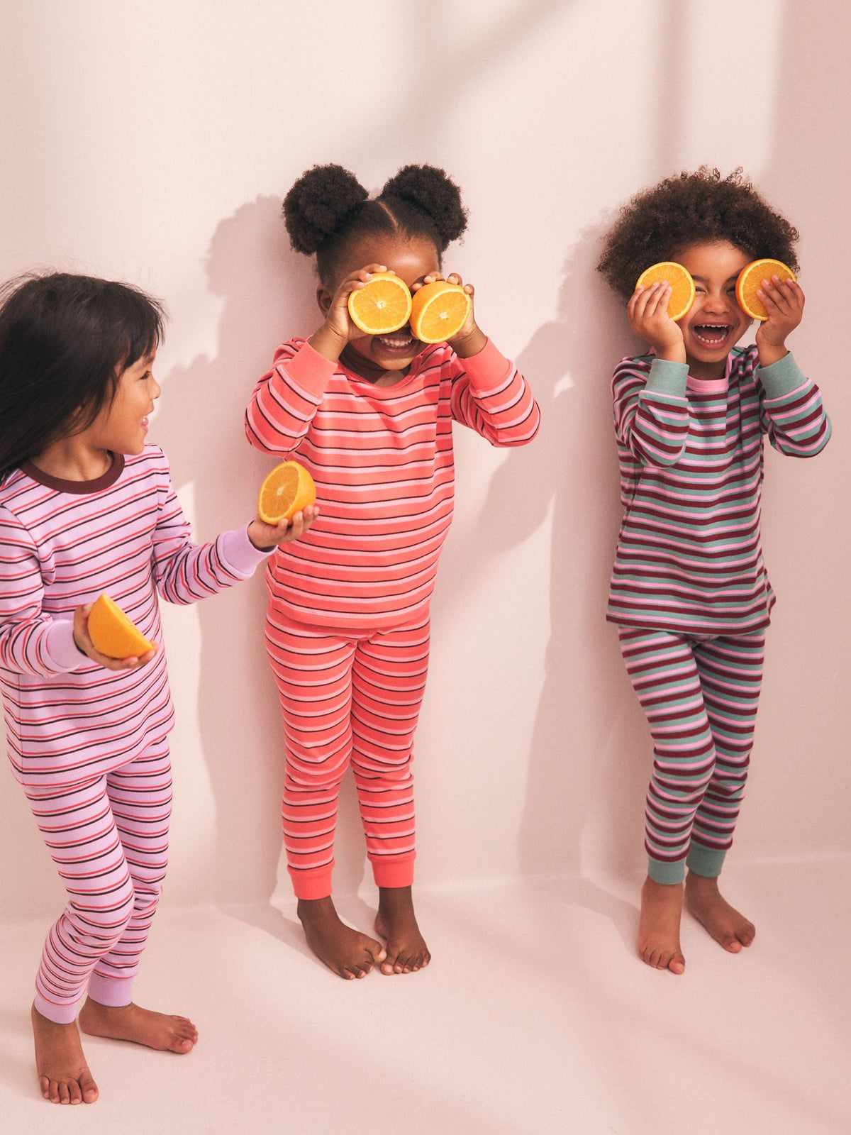 Purple/Pink Striped Snuggle Pyjamas 3 Pack (9mths-12yrs)