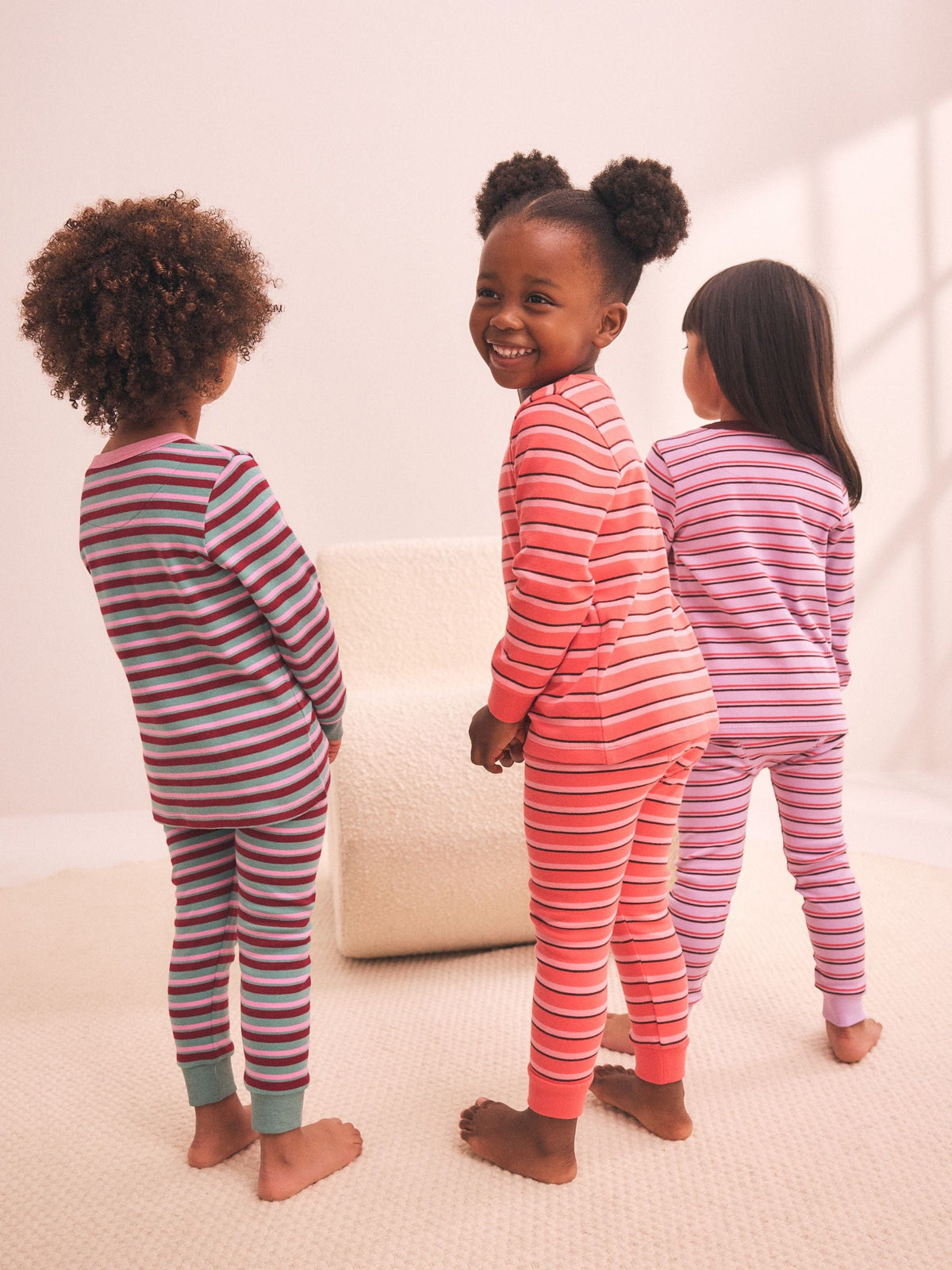 Purple/Pink Striped Snuggle Pyjamas 3 Pack (9mths-12yrs)
