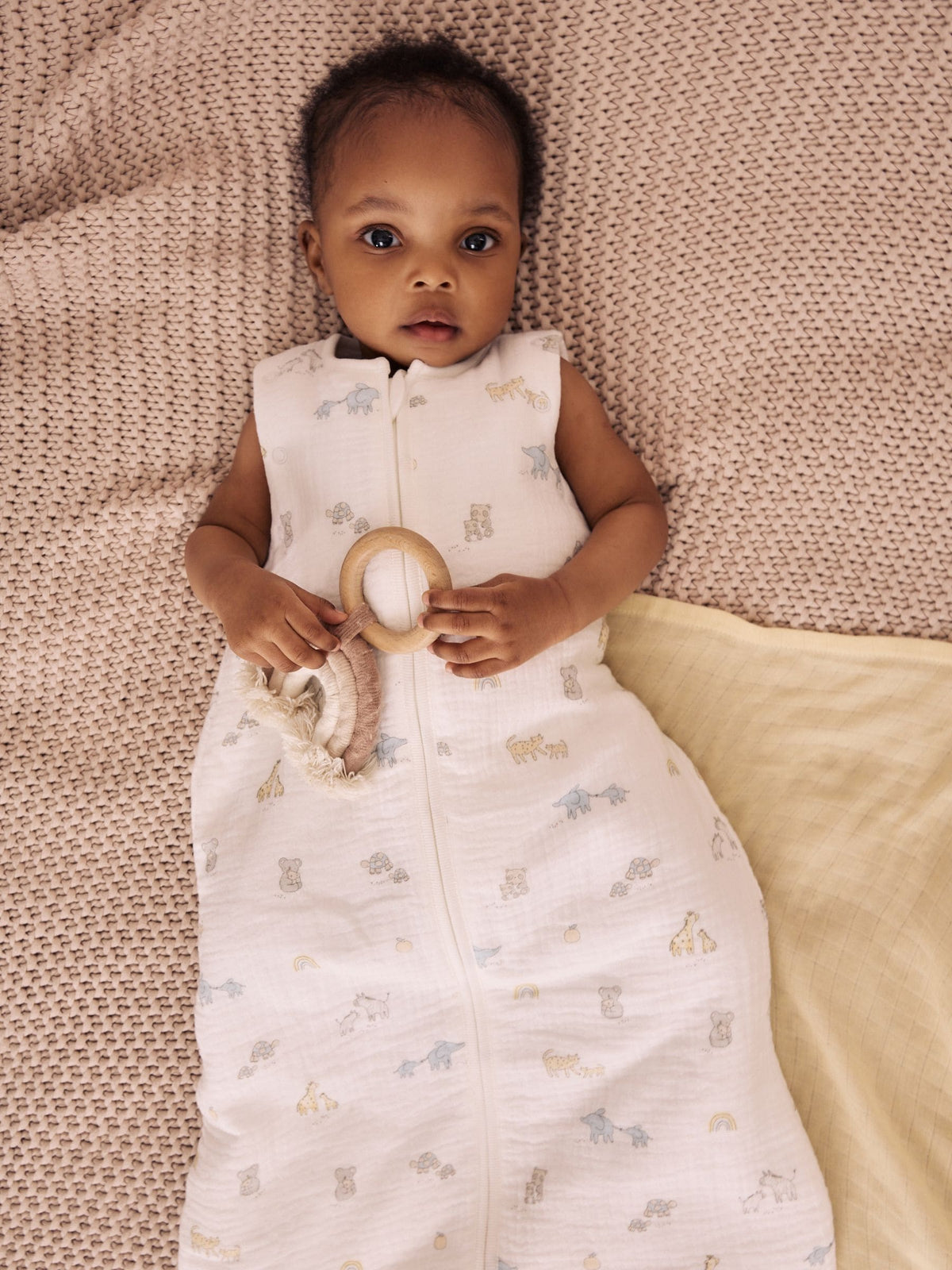 White Jungle 2.5 TOG Removable Sleeve Muslin Baby Sleep Bag