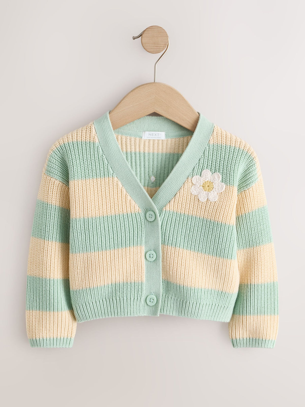 Blue and Ecru Daisy Days V-Neck Cardigan (3mths-7yrs)