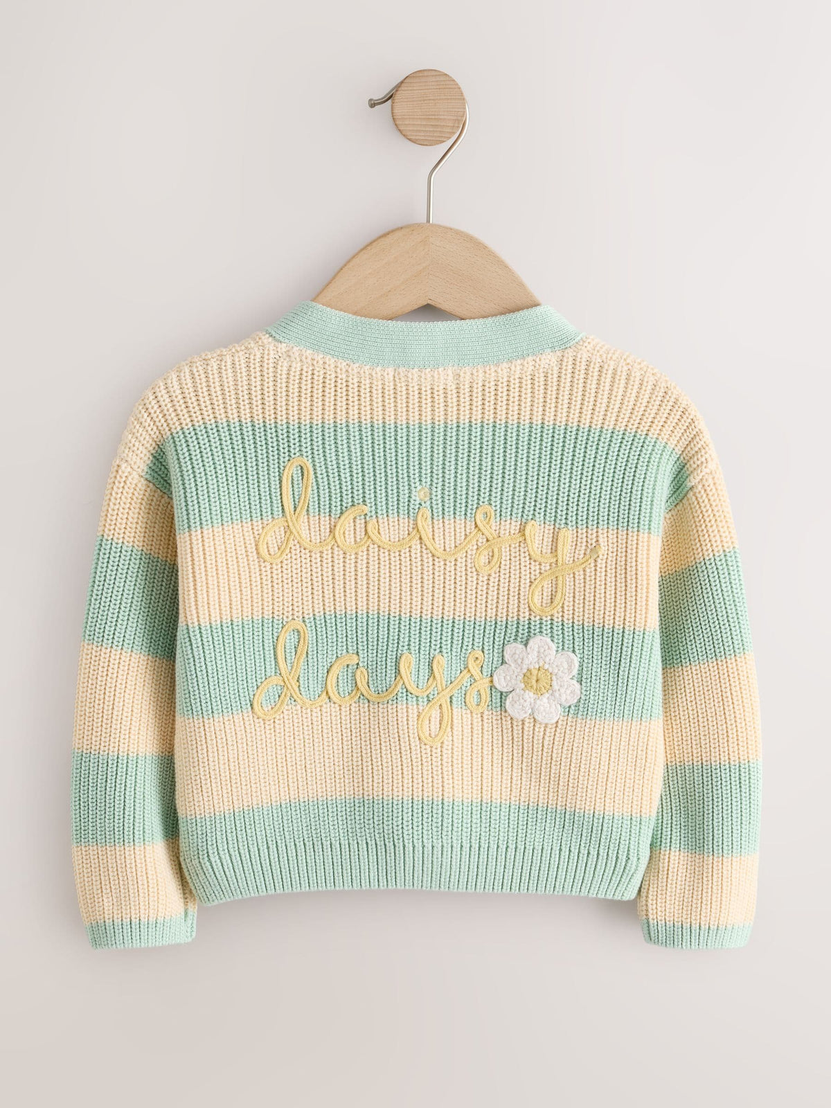 Blue and Ecru Daisy Days V-Neck Cardigan (3mths-7yrs)