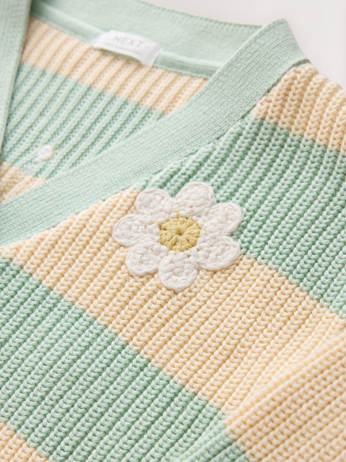 Blue and Ecru Daisy Days V-Neck Cardigan (3mths-7yrs)