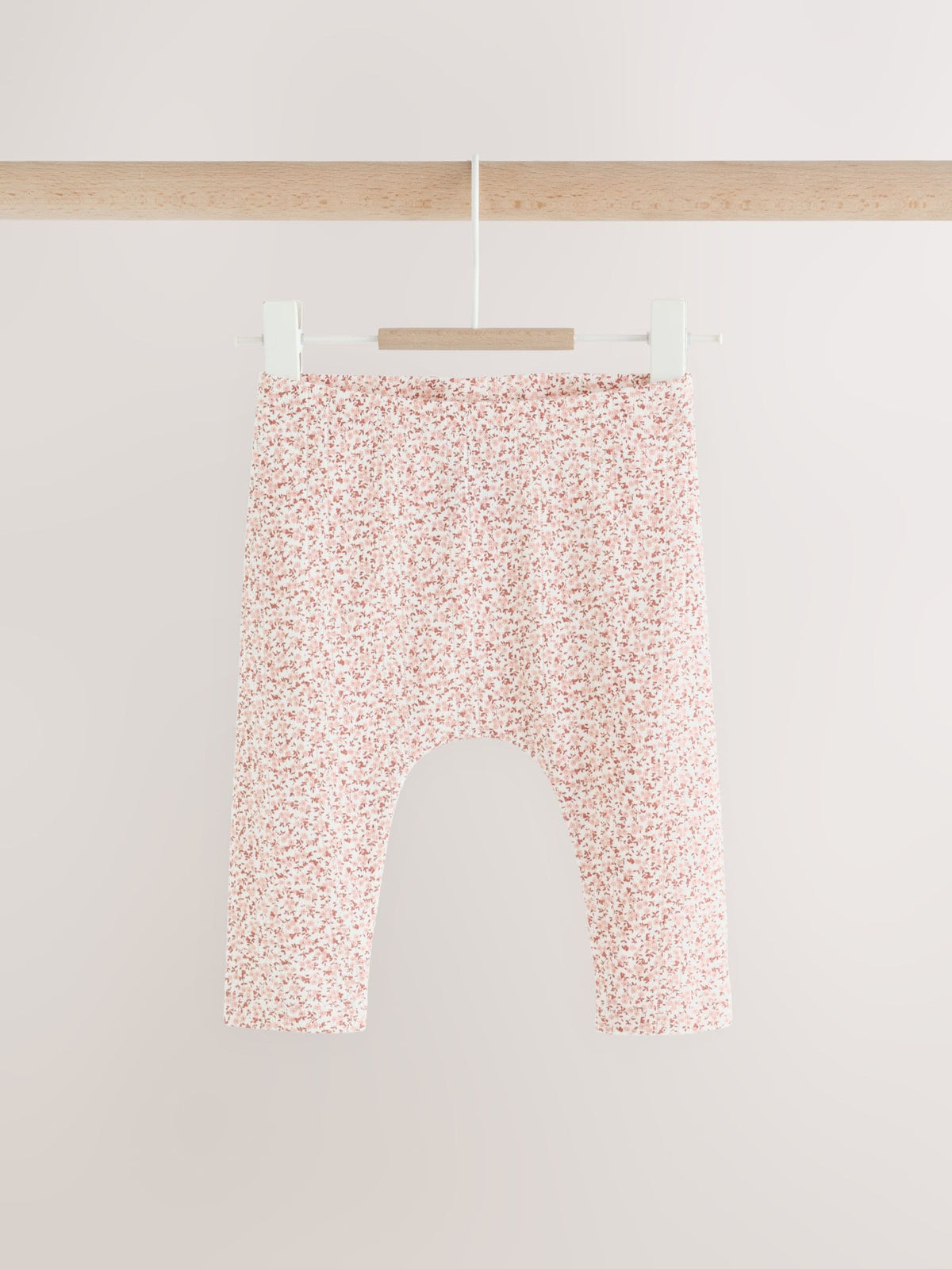Mink Brown Ditsy Baby Leggings 5 Pack (0mths-2yrs)