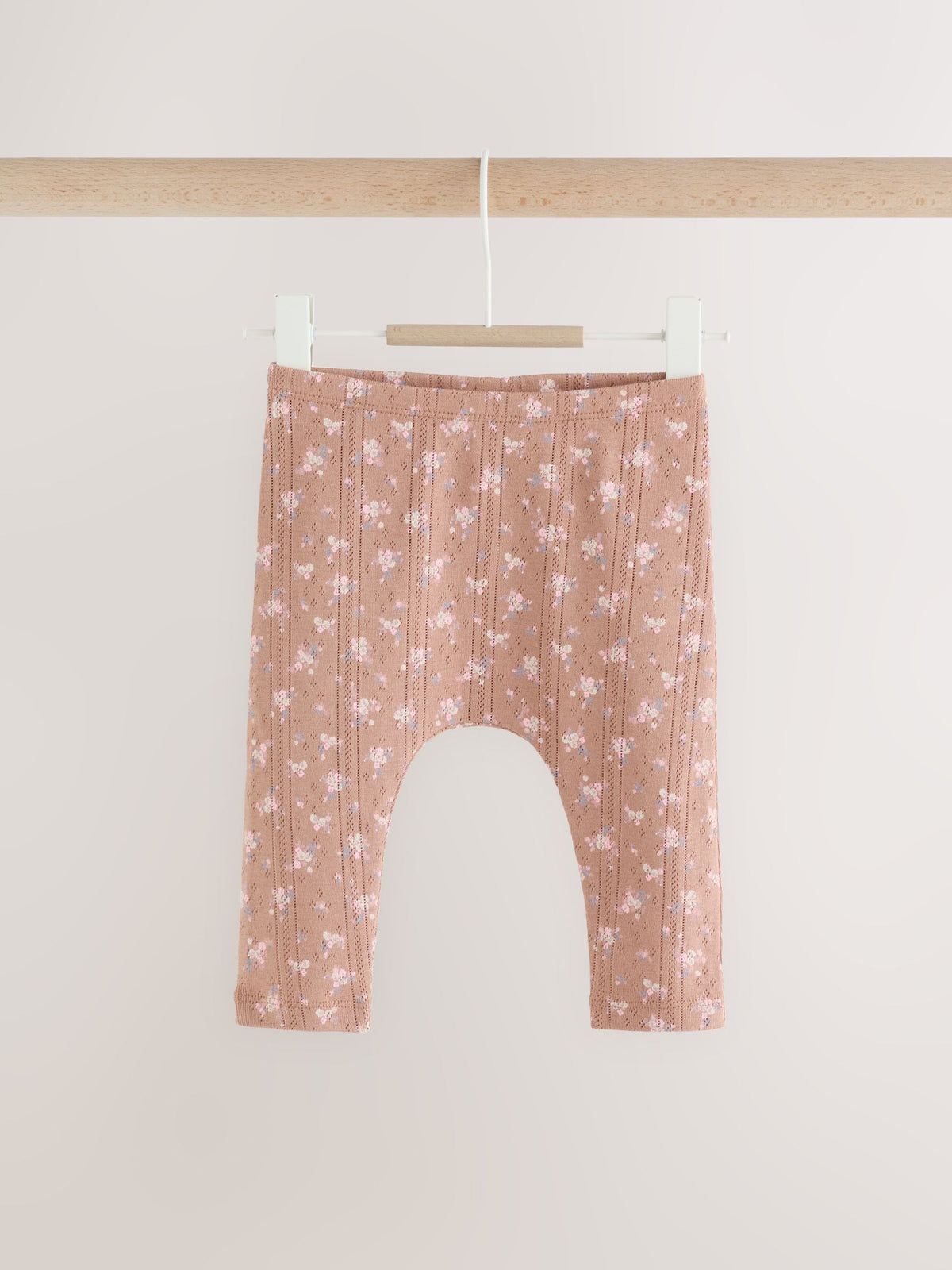 Mink Brown Ditsy Baby Leggings 5 Pack (0mths-2yrs)