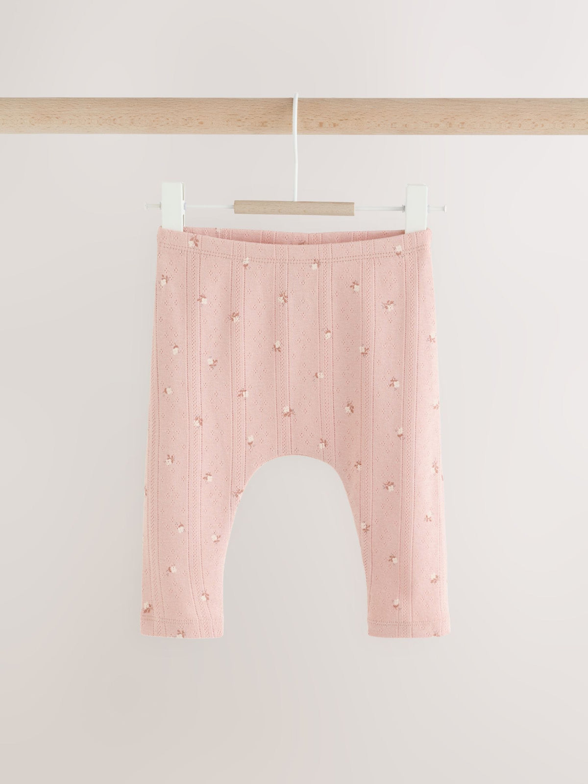 Mink Brown Ditsy Baby Leggings 5 Pack (0mths-2yrs)