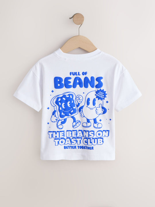White Short Sleeve Graphic T-Shirt (3mths-7yrs)