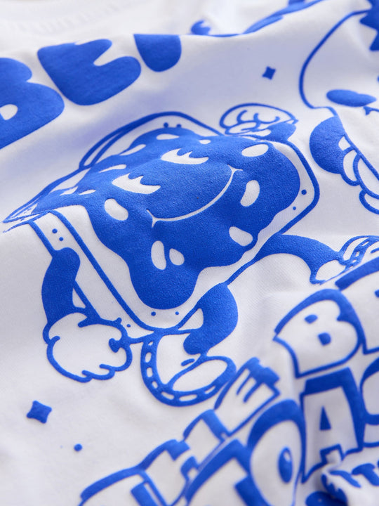 White Short Sleeve Graphic T-Shirt (3mths-7yrs)
