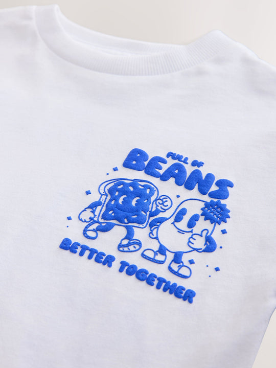 White Short Sleeve Graphic T-Shirt (3mths-7yrs)